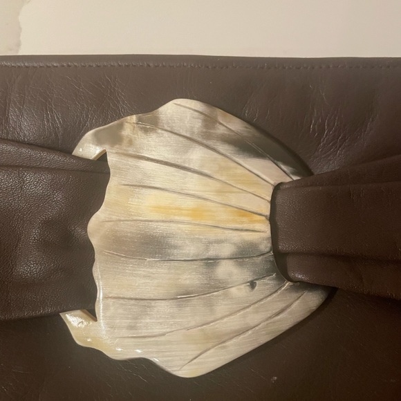 Vintage 70s Brown Leather Jerry Moss Large Clutch Handbag Rare Purse 1970 - Picture 8 of 9